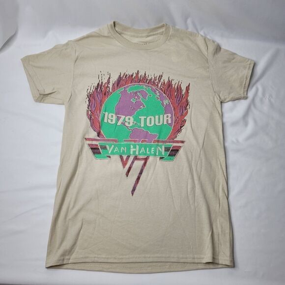 NEW S VAN HALEN 1979 BAND TOUR CONCERT CITIES CITY BACK GRAPHIC TSHIRT SMALL NWT - Picture 7 of 7